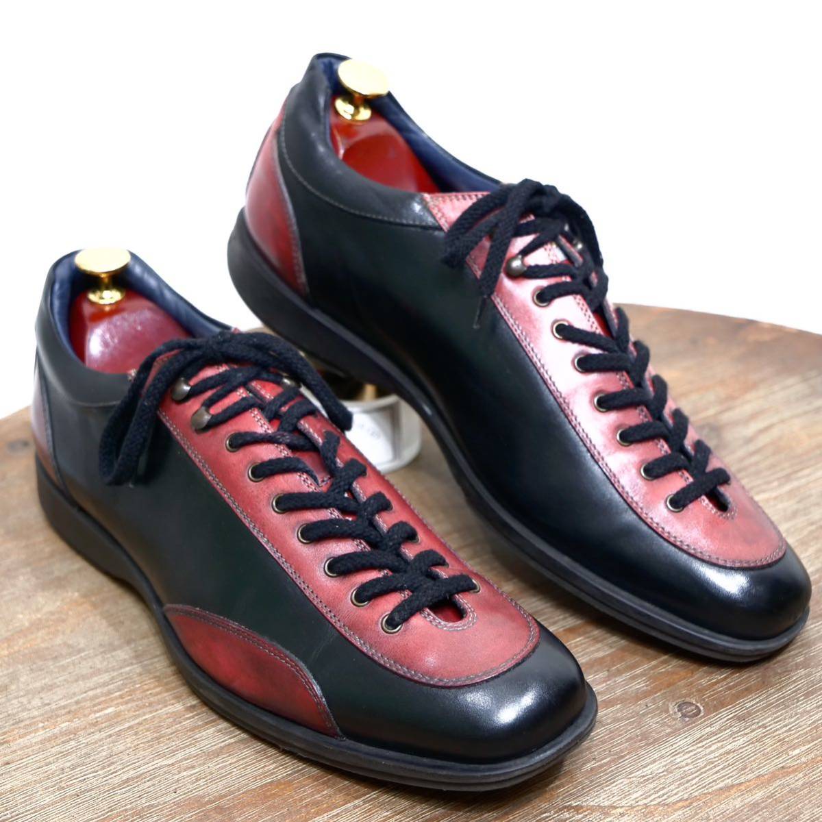 通販でクリスマス UK7 スペクテイターシューズ ステファノブランキーニ Branchini 《極美品/イタリア製》Stefano ビジネスシューズ 革靴 メンズ カジュアル 25.5cm