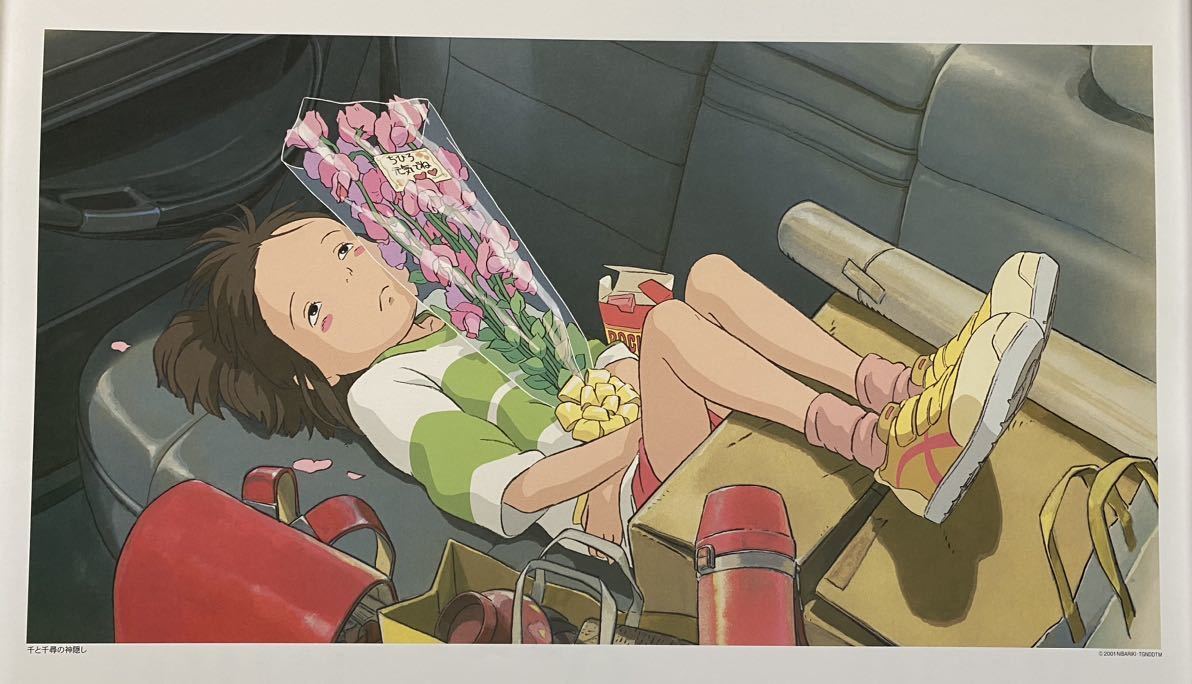 【激レア】ジブリ　千と千尋の神隠し　ポスター　宮崎駿　カレンダー　2001年　STUDIO GHIBLI 検)セル画　原画　ポストカード　イラスト