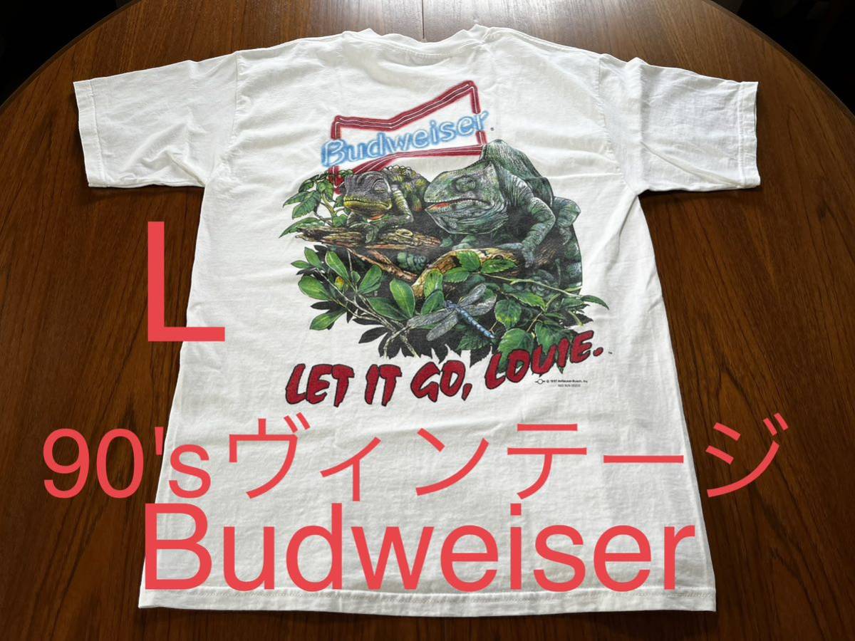 90年代 Budweiser Tシャツ　ヴィンテージ バドワイザー　古着　ビール　企業物_画像1