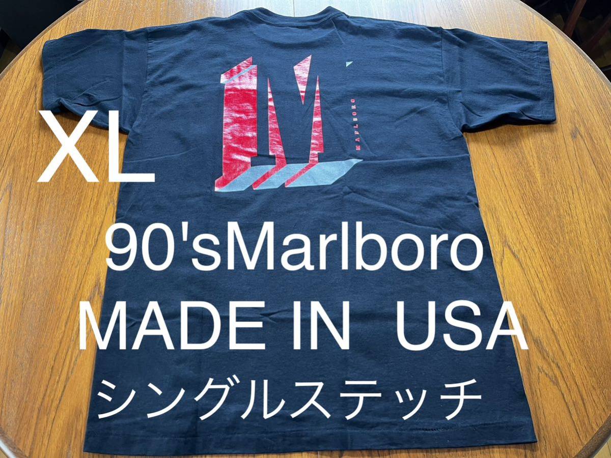貴重！デッド1回洗濯　Marlboro 3Dロゴ　ヴィンテージ Tシャツ　マルボロ