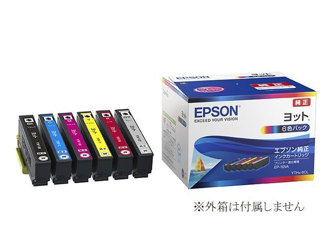 YTH-6CL ヨット エプソン純正インクカートリッジ EP-10VA EP-30VA EPSON YTH-BK YTH-C YTH-M YTH-Y YTH-R YTH-GY 箱無し_画像1