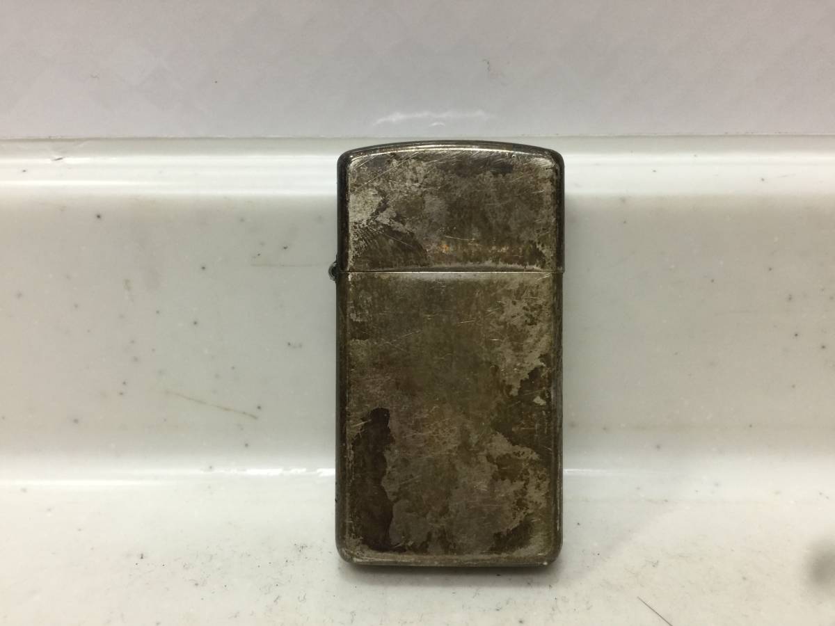 Zippo　ジッポー　スリム　STERLING　スターリングシルバー　2005年製　　　T43　　　　KJ1_画像1