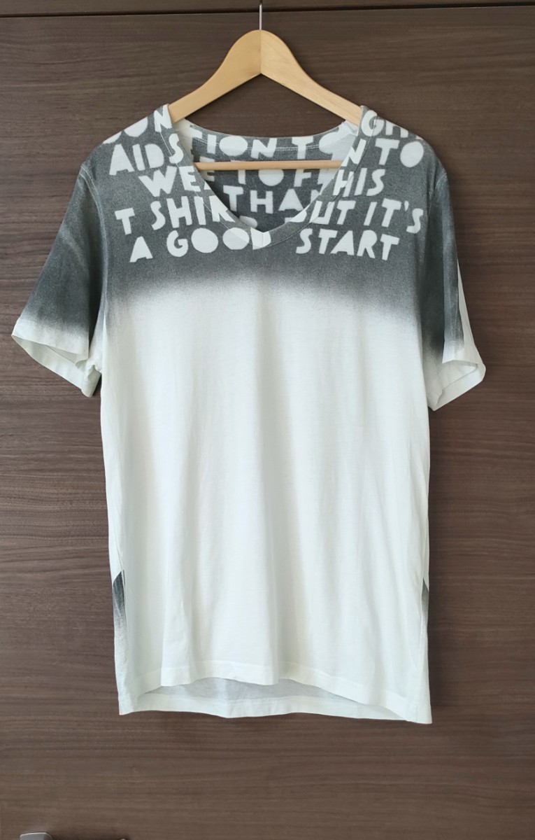 【送料関税無料】 2014AW メゾンマルジェラ エイズチャリティーＴシャツ 半袖Tシャツ