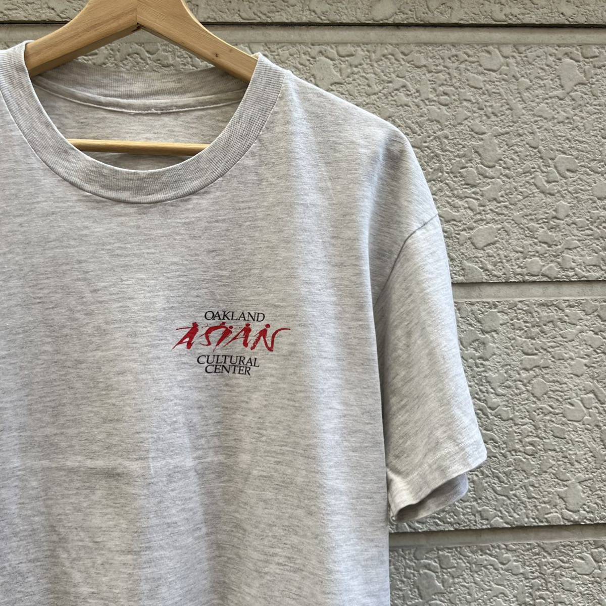 80s 90s USA古着 半袖Tシャツ プリントTシャツ グレー シングルステッチ ASIAN CULTURAL CENTER アメリカ古着 vintage ヴィンテージ_画像4