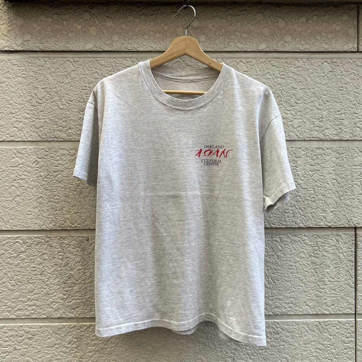80s 90s USA古着 半袖Tシャツ プリントTシャツ グレー シングルステッチ ASIAN CULTURAL CENTER アメリカ古着 vintage ヴィンテージ_画像2