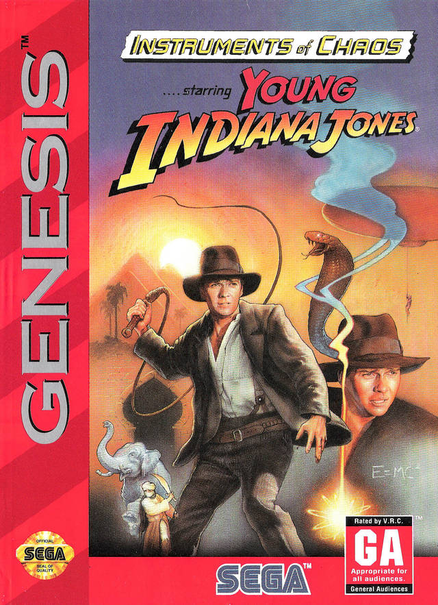 * free shipping * North America version Indy * Jones .. day. large adventure Instruments of Chaos Starring Young Indiana Jones SEGA Sega 