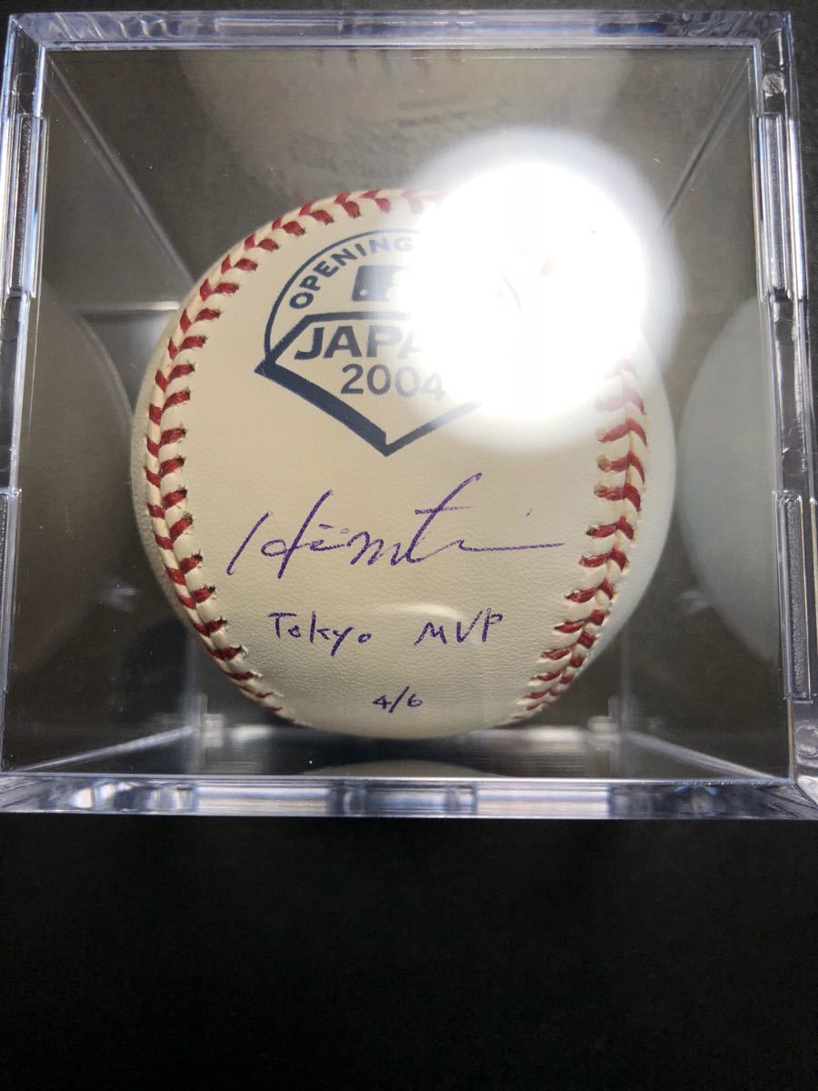 2004 JAPAN OPENING SERIES MLB official lamp NEWYORKYANKEES pine . preeminence . autograph autograph ball yan Keith 