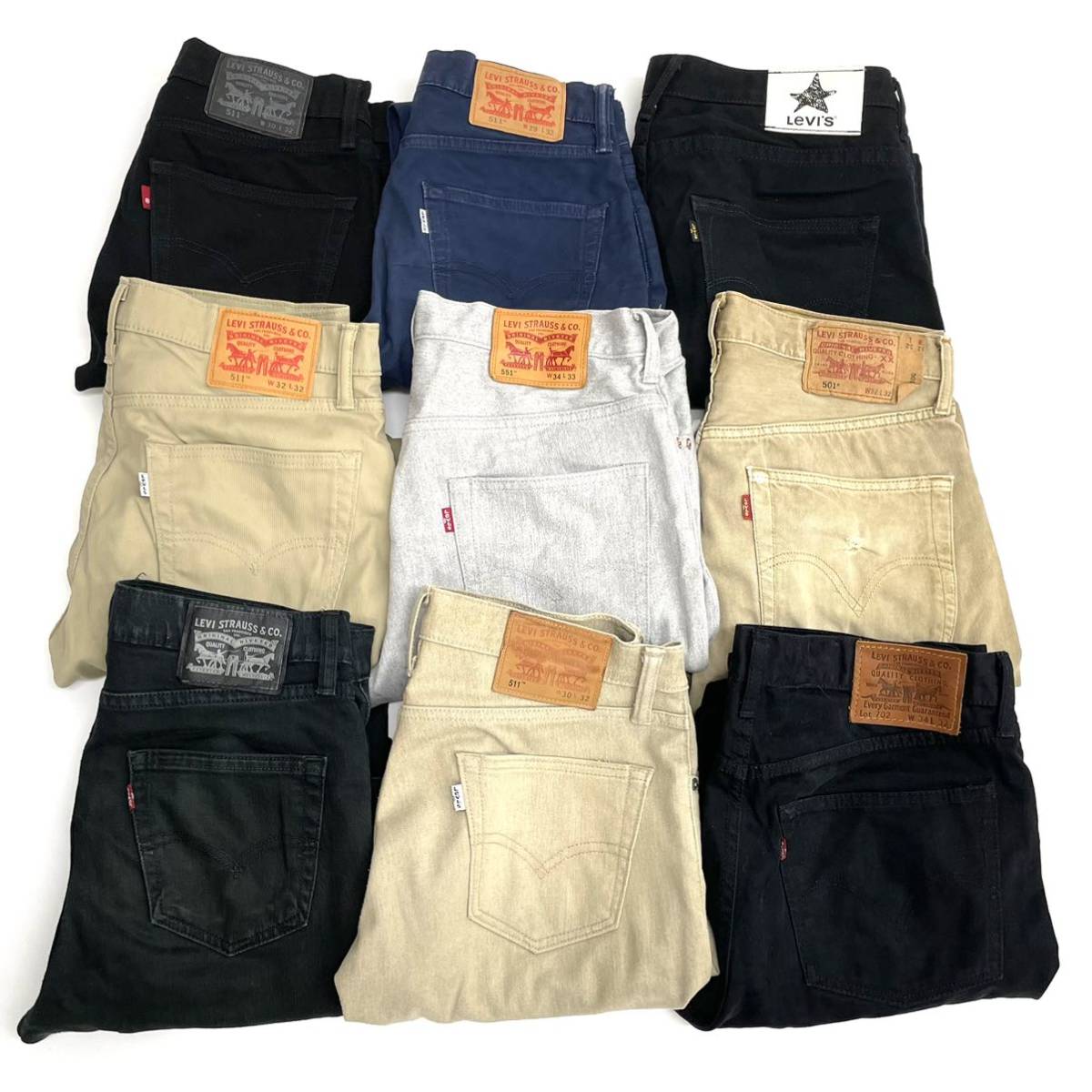 ラッピング無料】 LEVI'S リーバイス L184 卸売り 古着 まとめ売り 9本