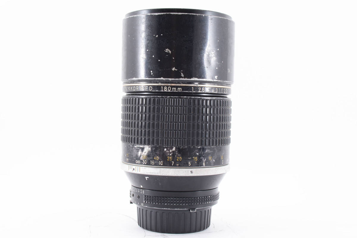 稀少な難あり品・動作好調 ニコン Nikon Ai-s NIKKOR * ED 180mm F2.8 ♯A4024_画像9