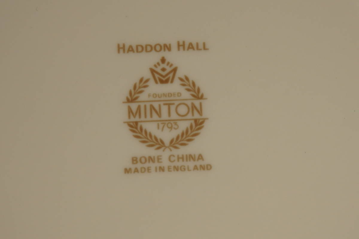 【友】MINTON　ミントン　HADDON HALL　ハドンホール　カップ&ソーサー &オーバルトレイ　3点セット_画像9