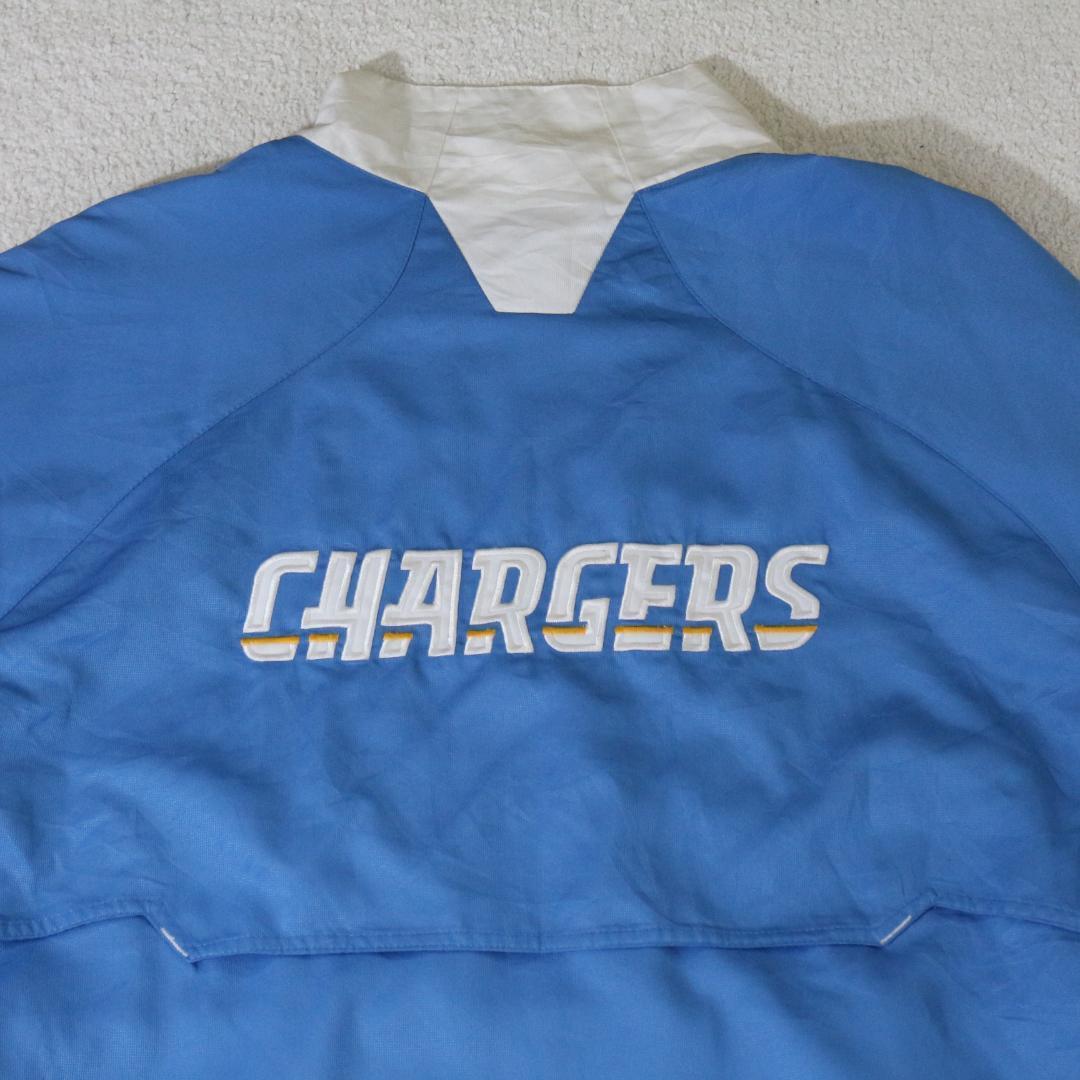 NFL Chargers ナイロンジャケット ストリート 古着 XL 水色 刺繍