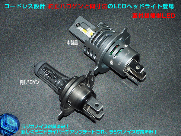 爆光モデル■ホンダ バモス バモスホビオ HM1 HM2 HM3 HM4 HJ1 HJ2 H4 Hi/Loバルブ LED ヘッドライト 6500K車検対応_画像4