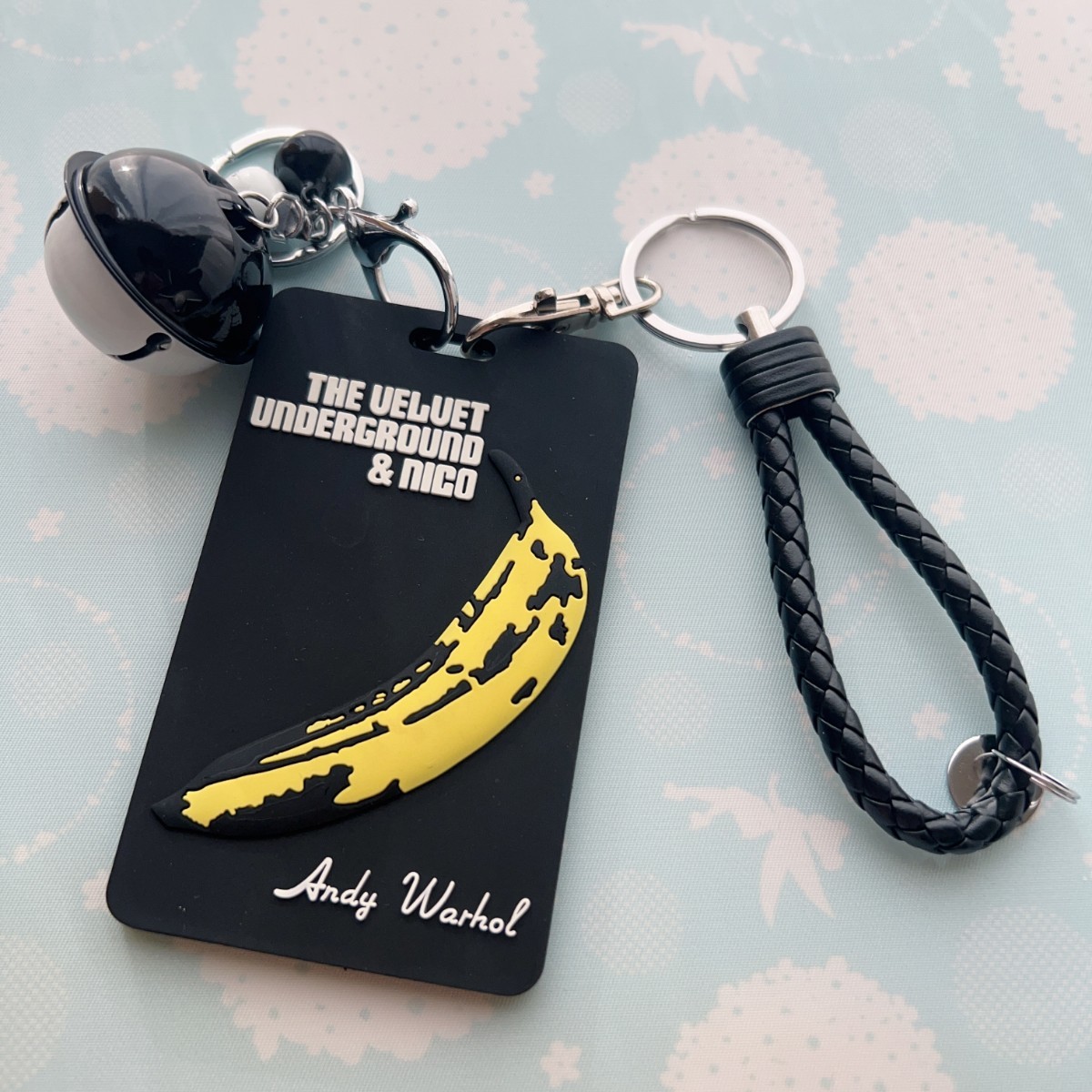  new goods banana Bearbrick ID card holder ID card-case company member proof case strap key holder bell graph . tea black bell 