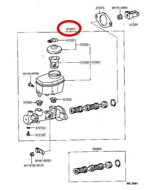 * новый товар * Toyota оригинальный TOYOTA Land Cruiser Land Cruiser 80 van тормоз главный цилиндр SUB-ASSY 1990/01-1998/01