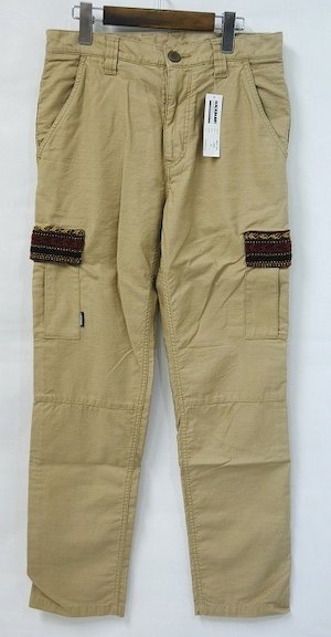 MACKDADDY Mack Daddy ARMY PANTS Army pants 30 beige MILITARY military CARGO cargo JACQUARD KNIT Jaguar do knitted switch 