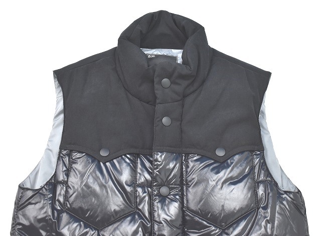 n(n) by number (n)ine ナンバーナイン ウエスタンヨークベスト WESTERN YORK VEST 2 BLACK ブラック レイヤード_画像6