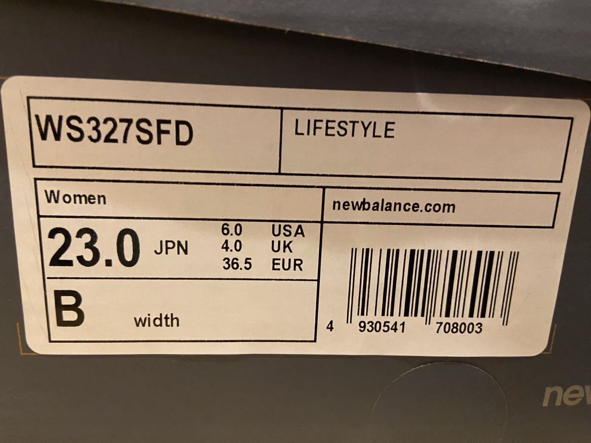 即決23cm New Balance WS327SFD Munsell Whiteニューバランス WS327SFD