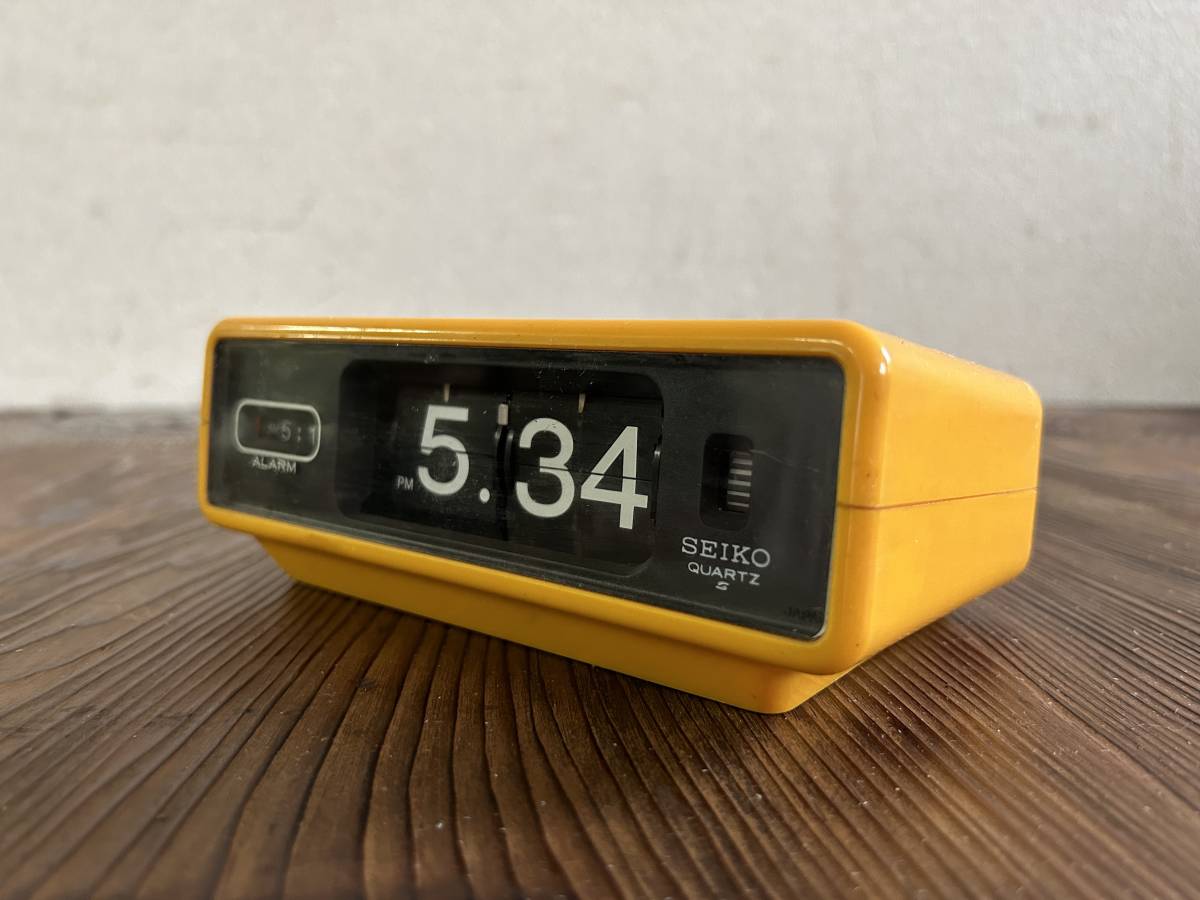 希少 SEIKOセイコー 置時計ドラム式デジタル時計 レトロポップ - 置時計