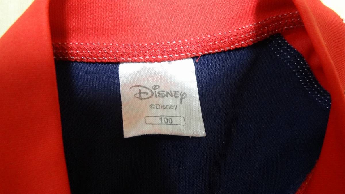 * Disney Mickey Mouse Rush Guard Kids man and woman use navy & red * size 100 swim wear sunshade swimsuit * USED *
