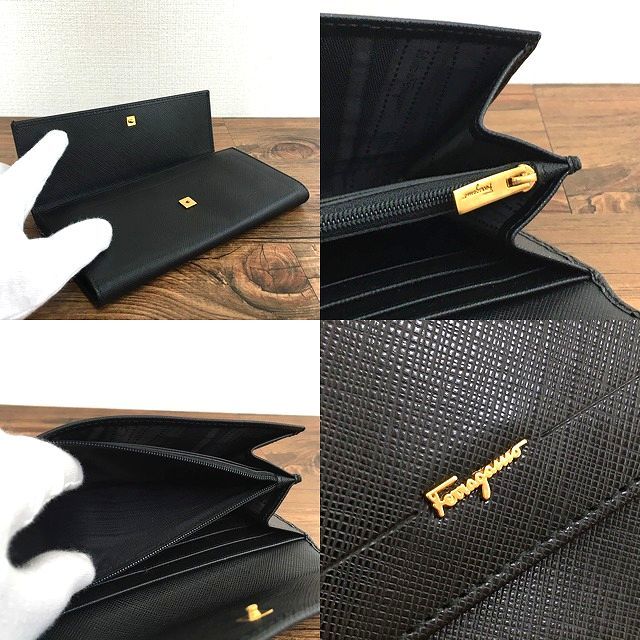 日本産】 ☆送料無料☆ 極美品 425 箱付き ロゴ ブラック 長財布