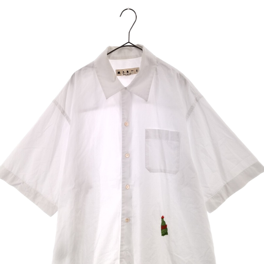 人気ブランドを 刺繍デザイン半袖オープンカラーシャツ 20SS マルニ