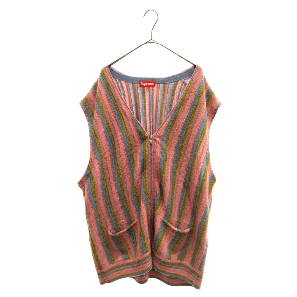 2022高い素材 Vest Sweater Stripe 21SS シュプリーム SUPREME