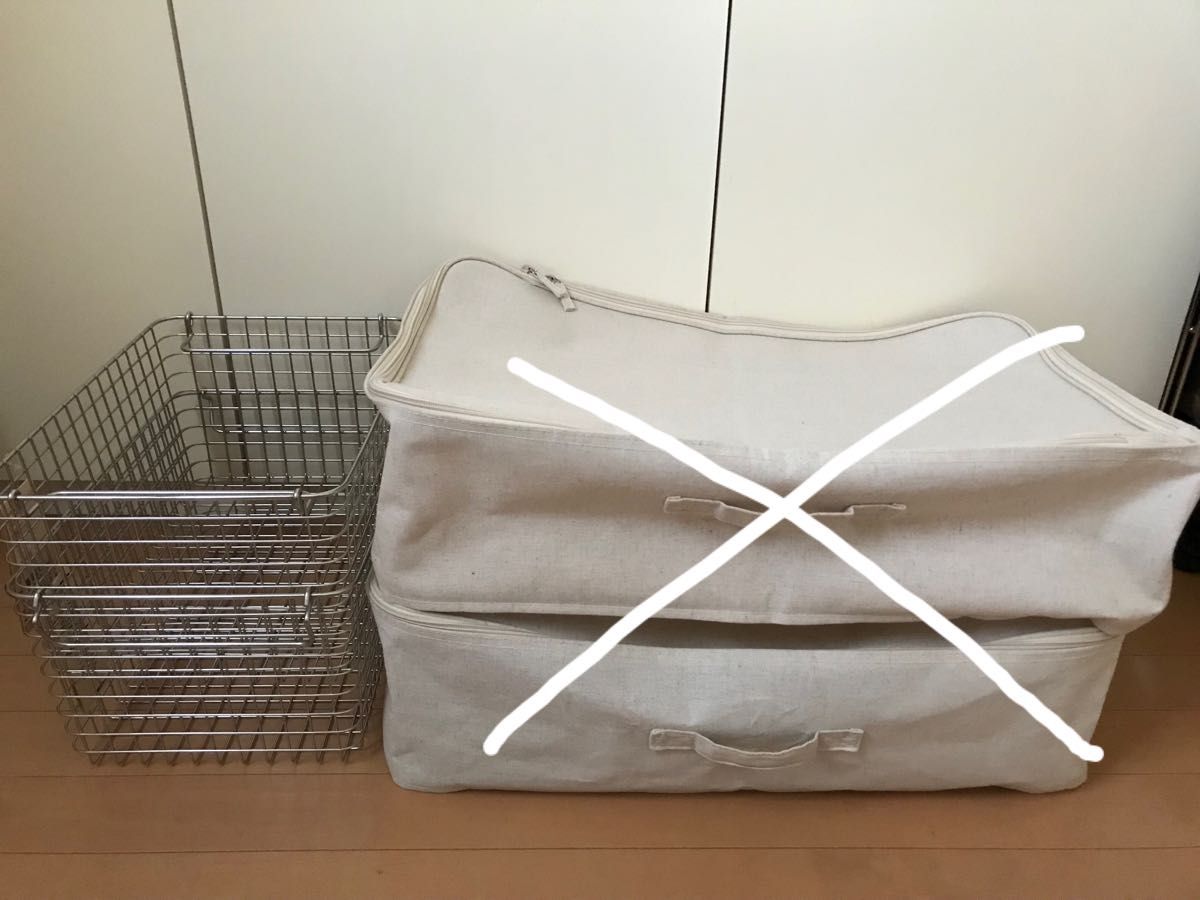 無印良品 ステンレスワイヤーバスケット サイズ4 x2個 新品未 無印良品 ステンレスワイヤーバスケット サイズ4 x2個 新品未