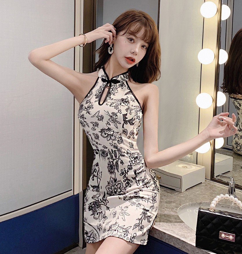  платье в китайском стиле новый товар коричневый ina одежда L размер сорочка Night одежда костюмы 