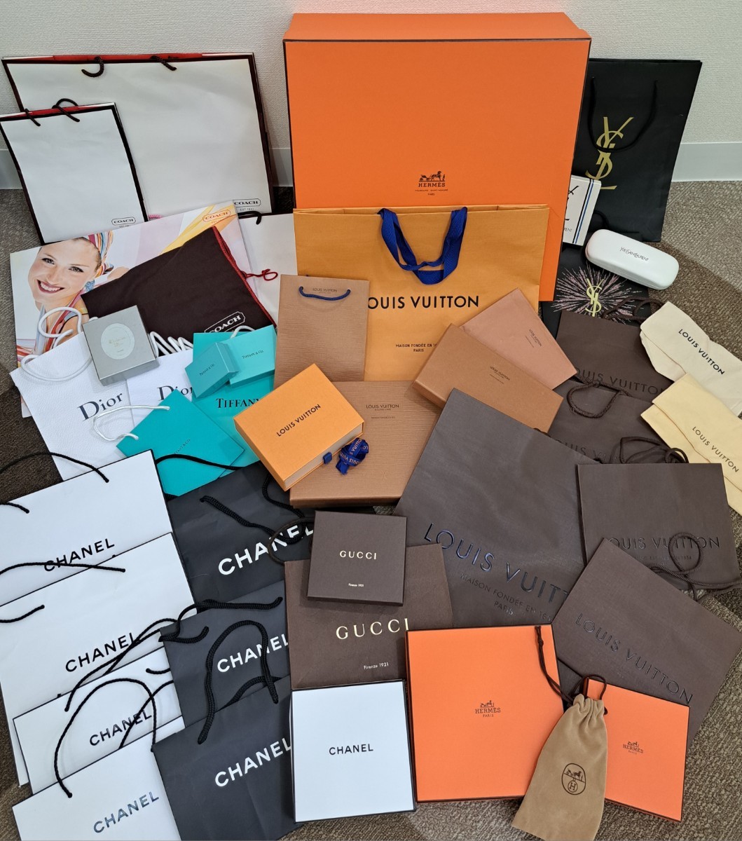 GUCCI 、LOUISVUITTON 空箱、ショップ袋-