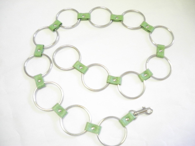  new goods * ring chain belt * silver & light green series color 