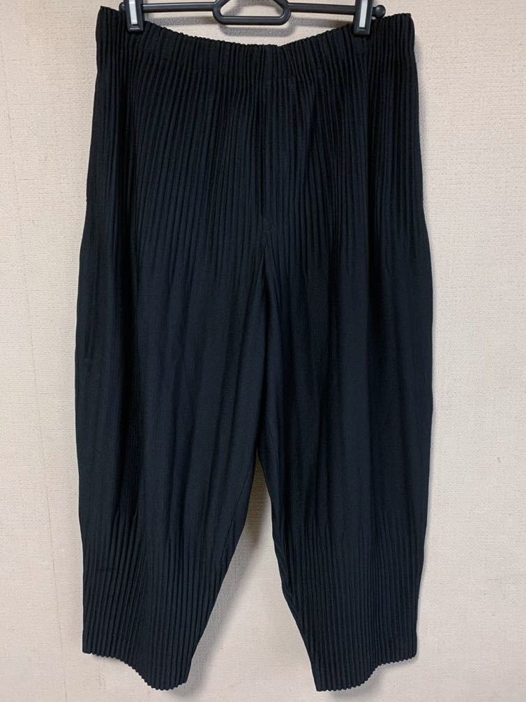 オムプリッセイッセイミヤケ HOMME PLISSE ISSEY MIYAKE BASICS クロップドパンツ ブラック イッセイ ミヤケ オムプリッセ イッセイミヤケ