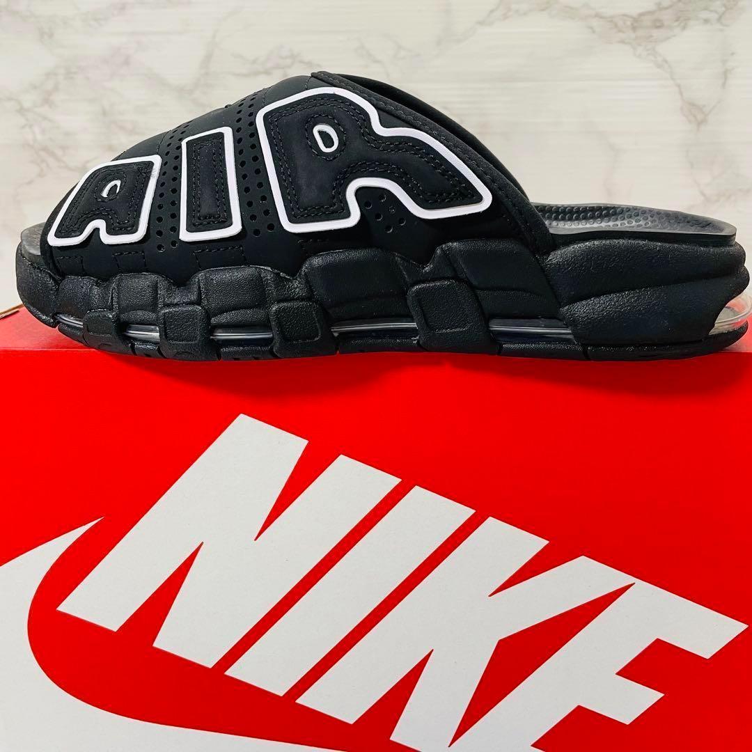 箱付き新品【27cm】NIKE エア モア アップテンポ スライド 黒 モアテン