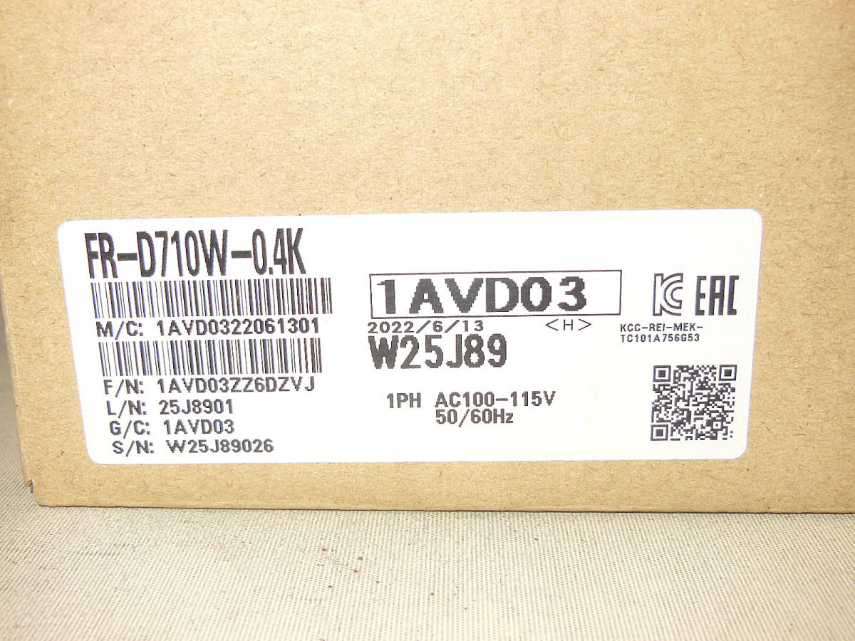 三菱 汎用インバータ｛FR-D710W-0.4K｝小形インバータ FREQROL-D700シリーズ 単相100V 0.4kW_画像3