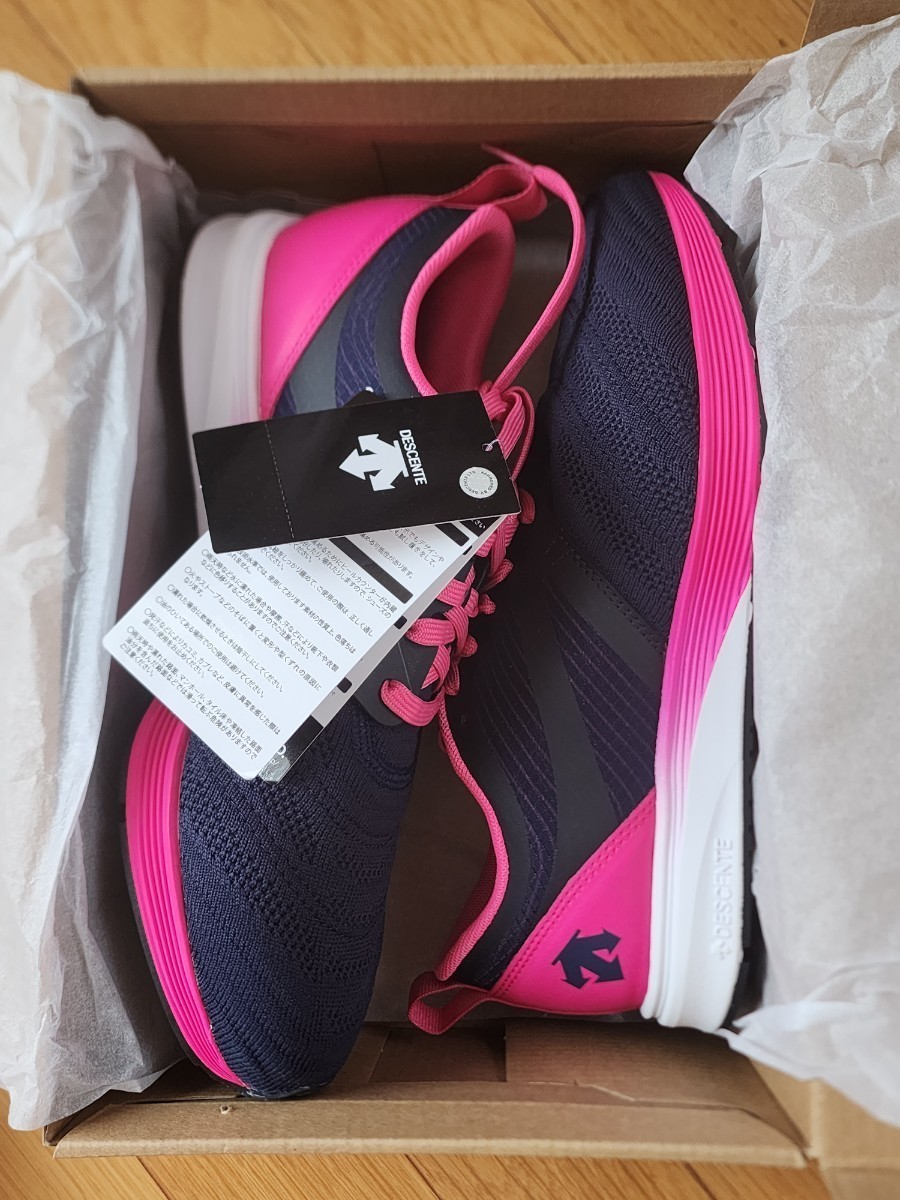 *[ Descente ] running shoes DR-MOVE 2 walking running light weight sneakers navy magenta 25.0 cm