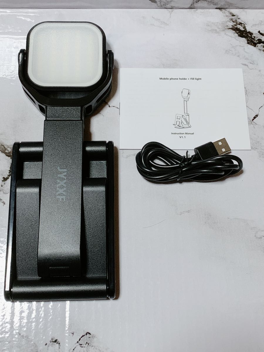 23-19 JYYXF LED フィルライト ランプ 電話ホルダー付き マウントスタンド 写真照明 ビデオ ライブ ストリーム