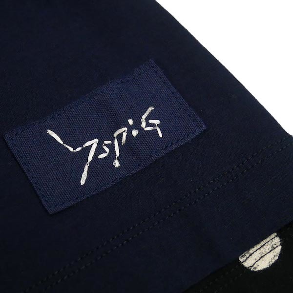 Gipsy [Y*s] 2018ss cotton sleeve dot Layered cut and sewn 18ssjipsi- wise Yohji Yamamoto T-shirt Logo embroidery switch 