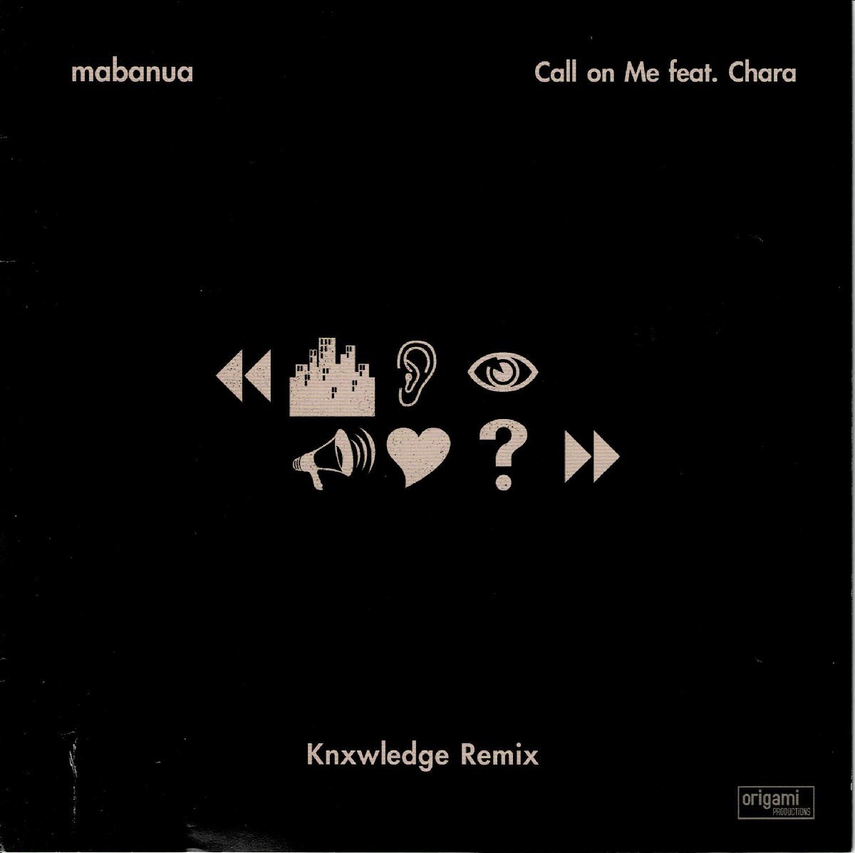  large masterpiece mabanua(mabana) analogue 7 -inch remix EP[Call on Me feat. Chara Knxwledge Remix]