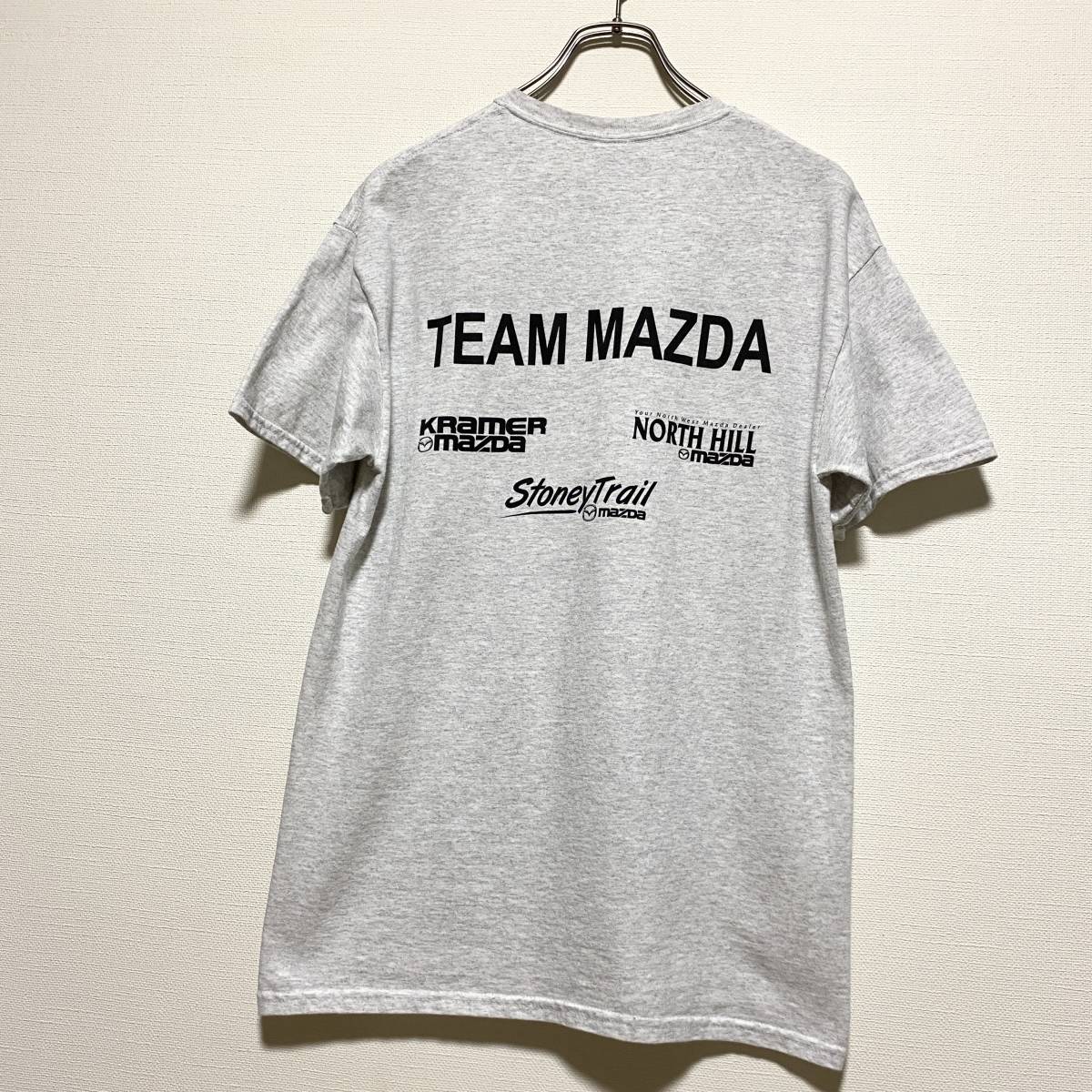 アメリカ古着　イベント系　半袖　Tシャツ　マツダ　MAZDA　企業プリント　Mサイズ　【J870】