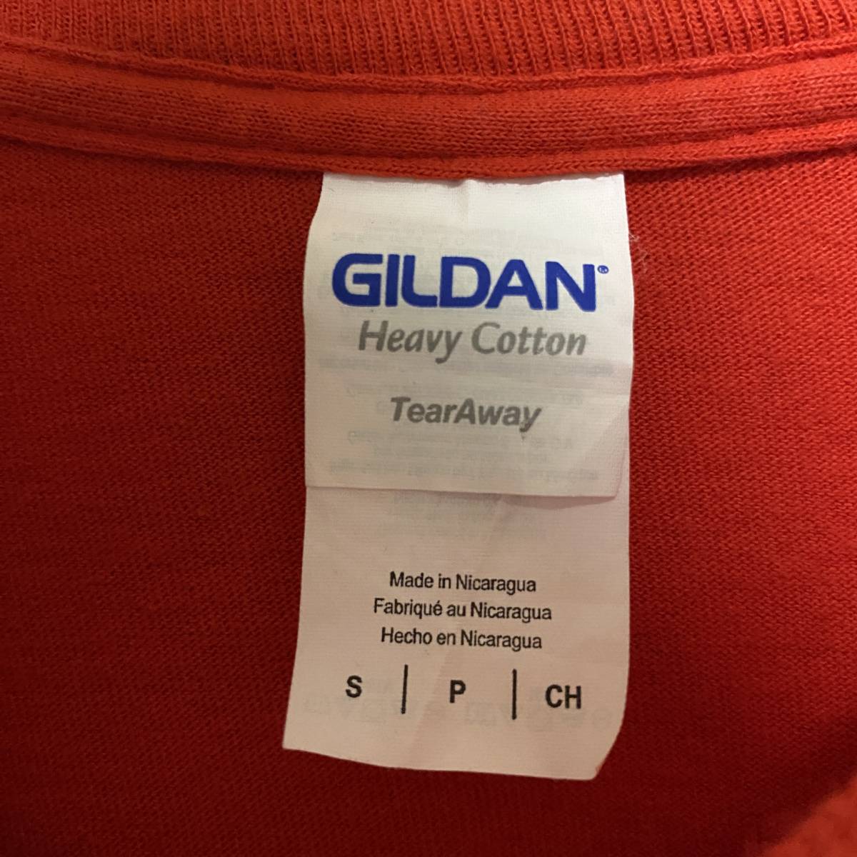 アメリカ古着　カレッジ系　長袖　Ｔシャツ　ロンＴ　Ｓサイズ　コットン　レッド　GILDAN ギルダン　【J936】_画像9