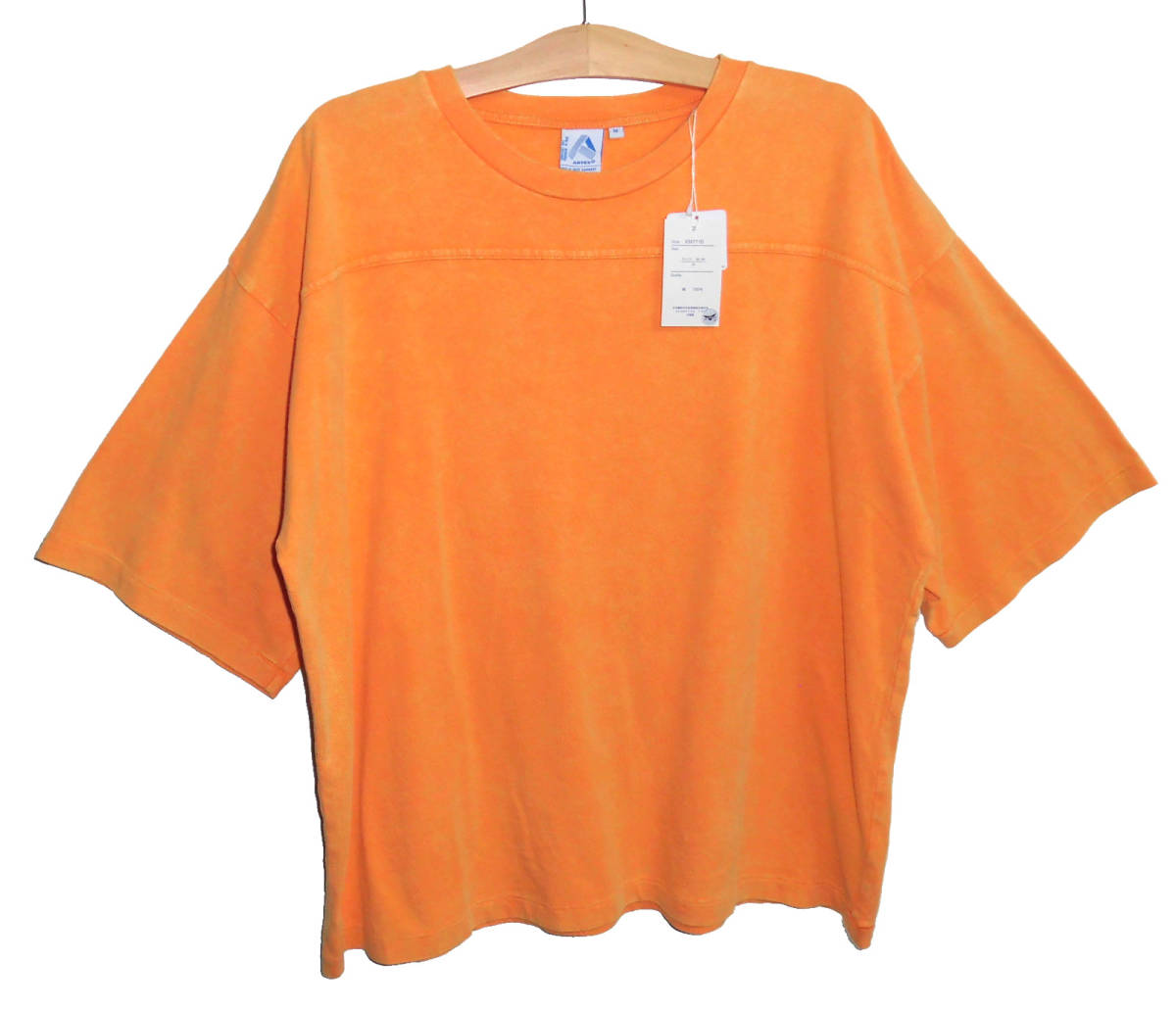 Ξ新品タグ付 定価4,950円 ARTEX アルテックス X58771D オリジナルフロスト加工 フットボールTシャツ オレンジ M_画像1