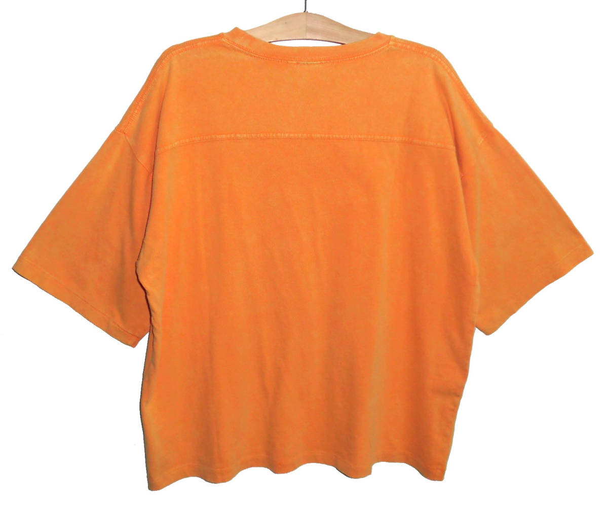 Ξ新品タグ付 定価4,950円 ARTEX アルテックス X58771D オリジナルフロスト加工 フットボールTシャツ オレンジ M_画像3