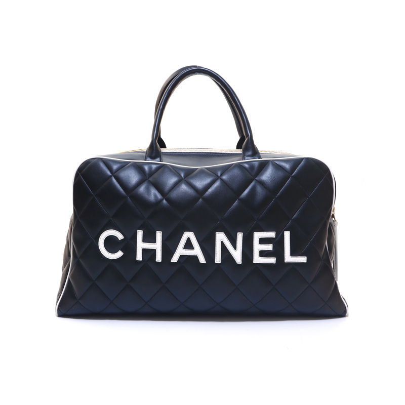 シャネル CHANEL ボストンバッグ プレオウンド マトラッセ ブラック_画像2