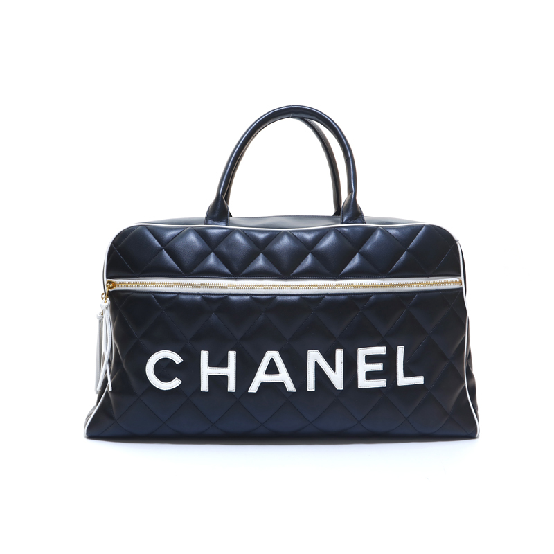 シャネル CHANEL ボストンバッグ プレオウンド マトラッセ ブラック_画像1