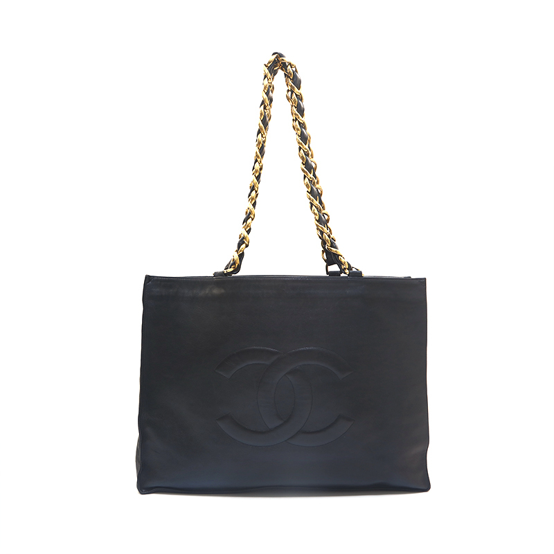 極美品☆CHANEL シャネル プラチェーントートバッグ デカココ-