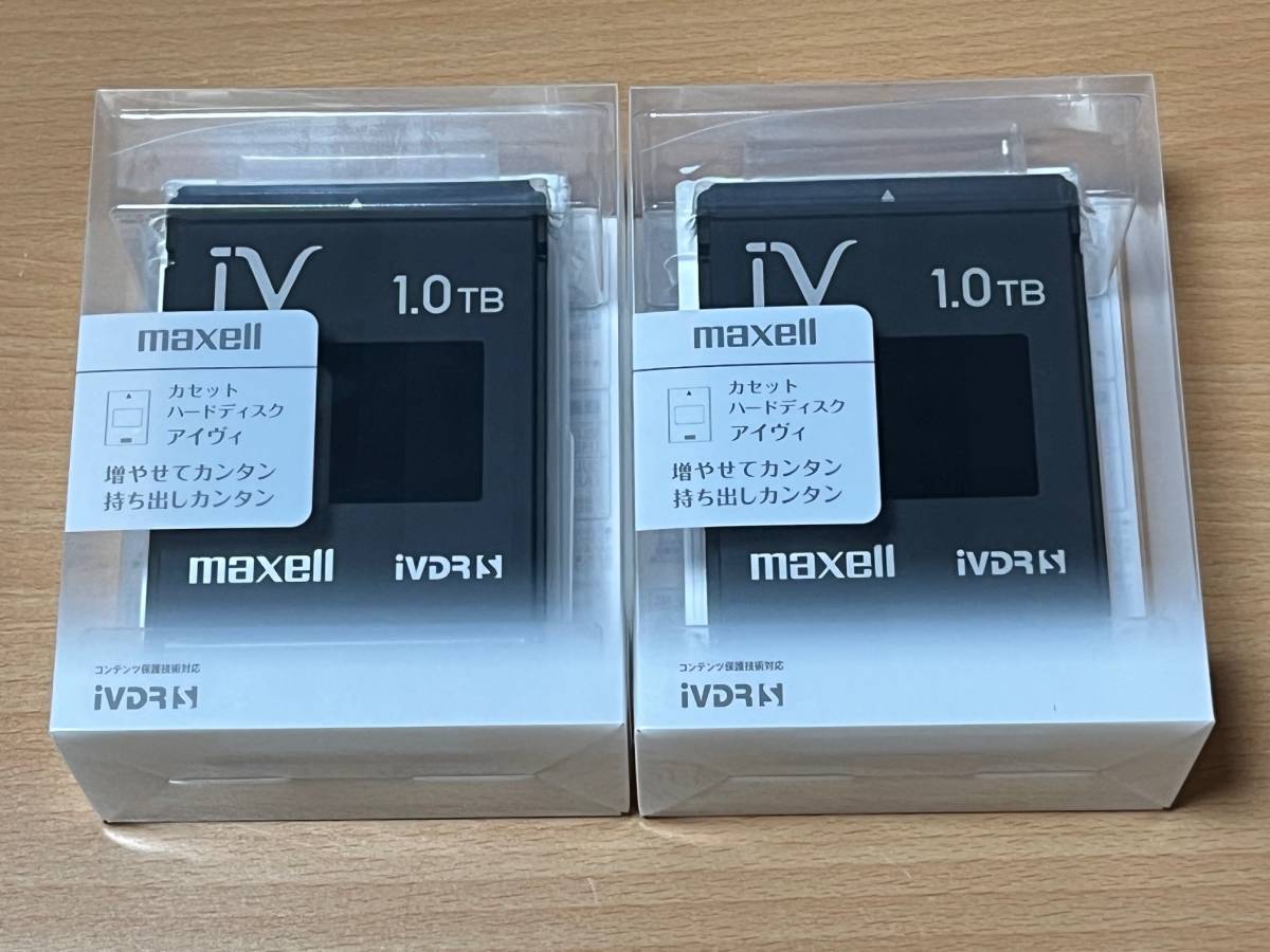 maxell 録画用カセットHDD iVDR-S 1TB ホワイト ２個セット-