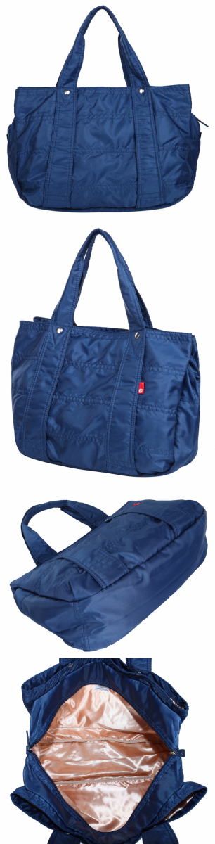  mother's bag navy L size 2 point set pocket many shoulder tote bag 2way A4 largish high capacity regular goods RAYMARC MB04