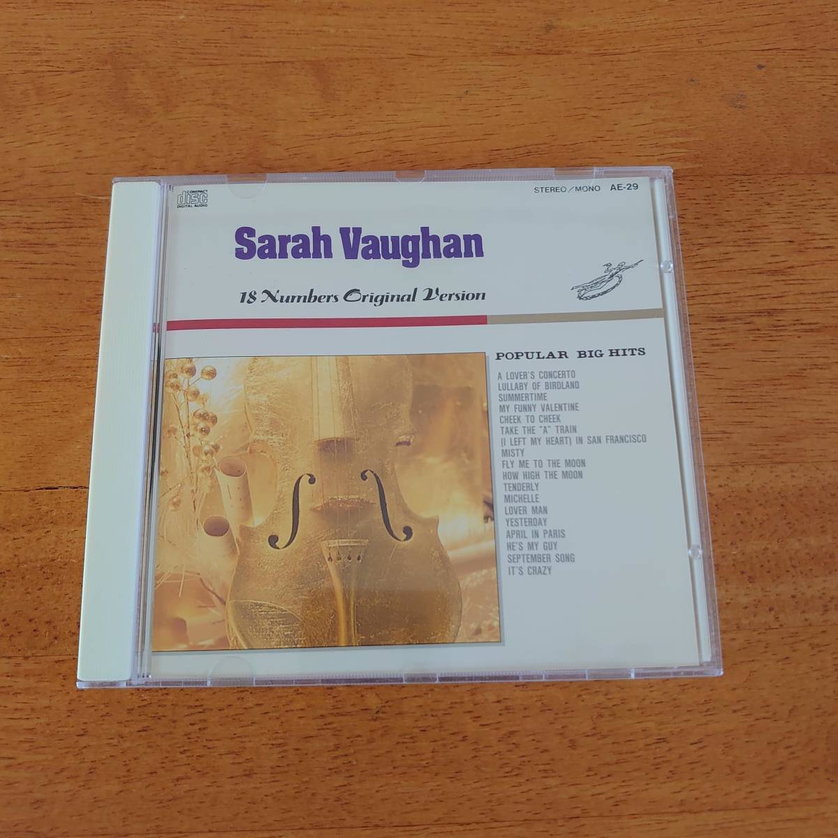 POPULAR BIG HITS Sarah Vaughan サラ・ヴォーン 【CD】_画像1