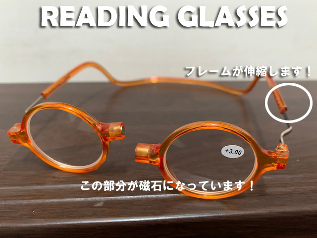  度数1.5 丸眼鏡　おしゃれ　老眼鏡　首掛け　マグネット　磁石　リーディンググラス　肩にかける　べっ甲柄_画像4