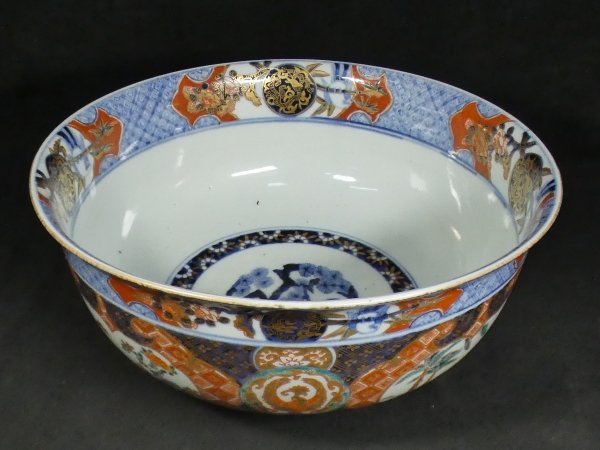 超特価激安 恵 飾り鉢 鉢 鳳凰龍松竹花鳥文 色絵染錦 古伊万里 #0683】 染錦