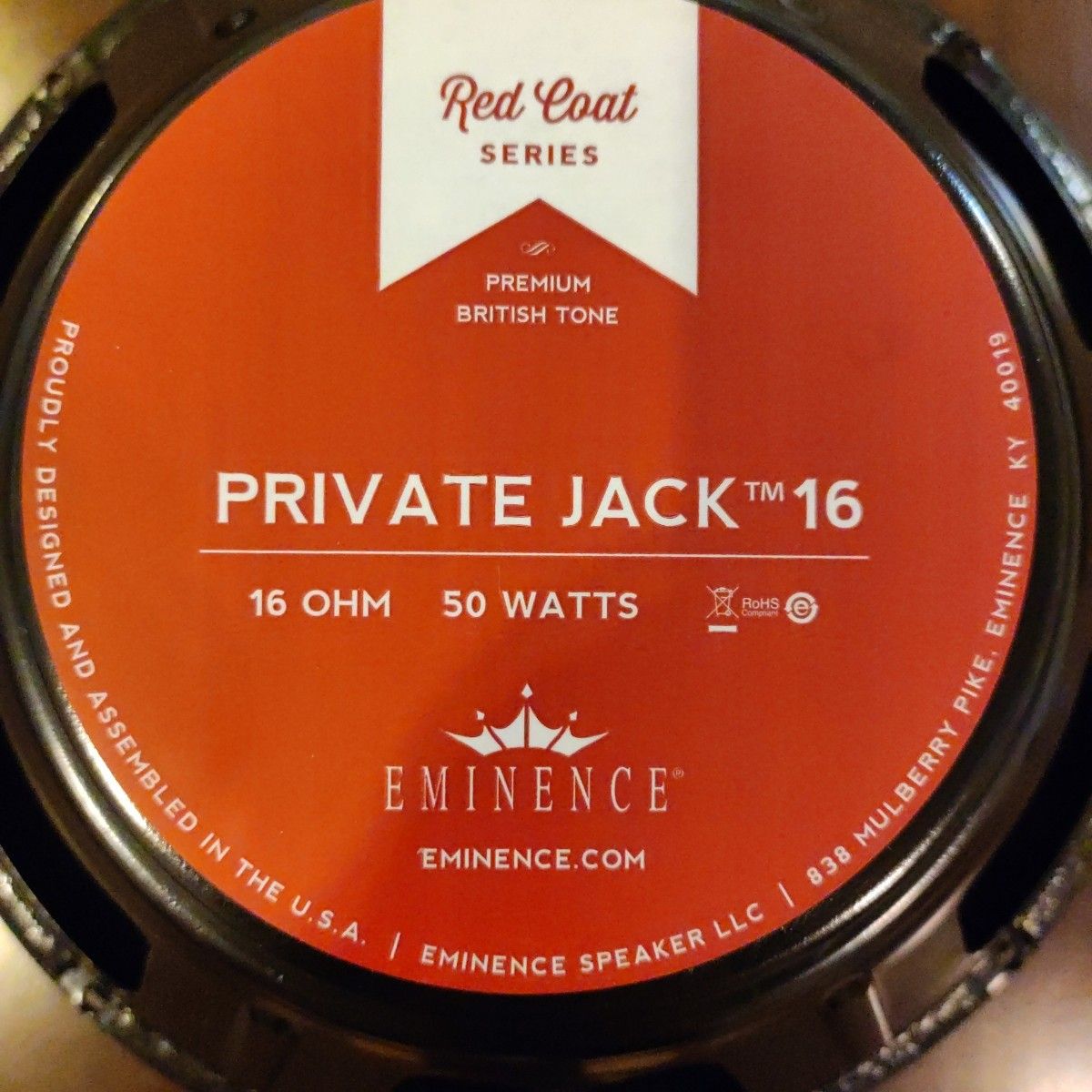 EMINENCE ( エミネンス )PRIVATE JACK 16 16Ω ギターアンプ用スピーカー